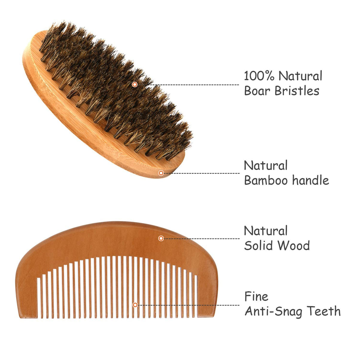 Ceenwes beard grooming scissors and wooden comb