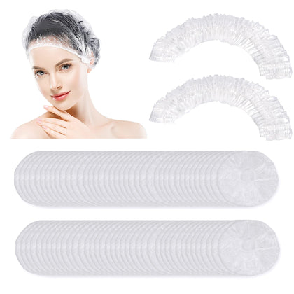 Ceizioes 150 PCS disposable shower caps in packaging