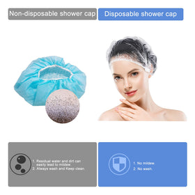 Ceizioes shower cap being worn by a person in the shower