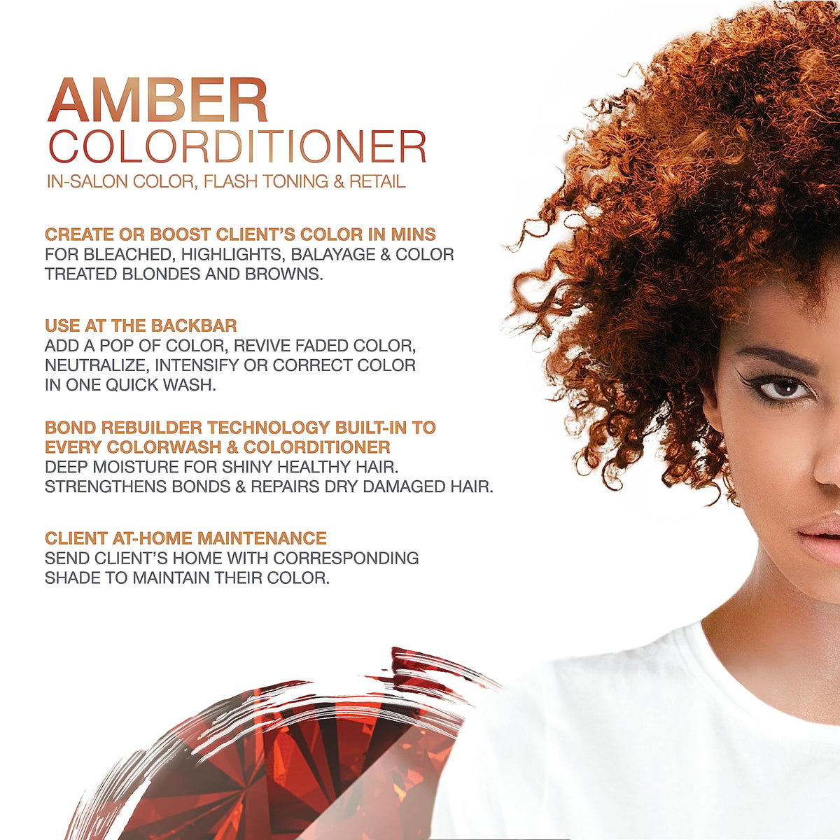Celeb Luxury Gem Lites Amber Colorditioner showing texture