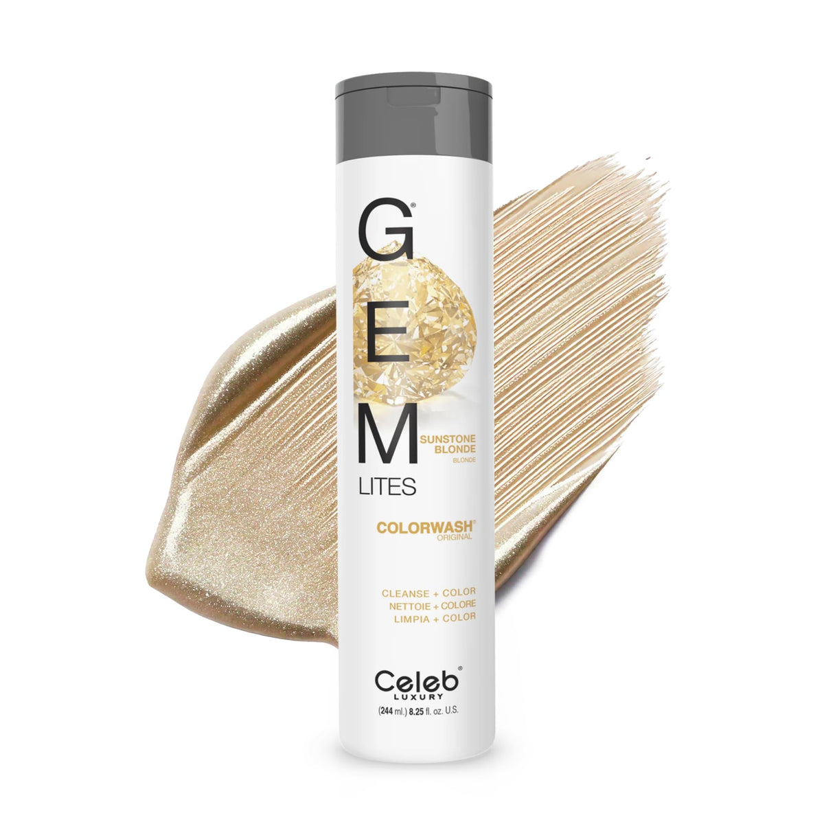 Celeb Luxury Gem Lites Colorwash Shampoo Sunstone front view