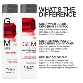 Celeb Luxury Gem Lites Ruby Red Shampoo packaging details