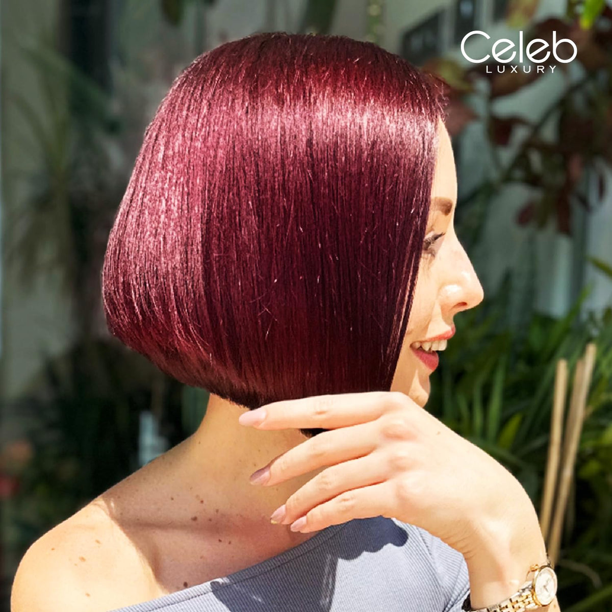 Celeb Luxury Red Hair Color Depositing Colorwash application on hair