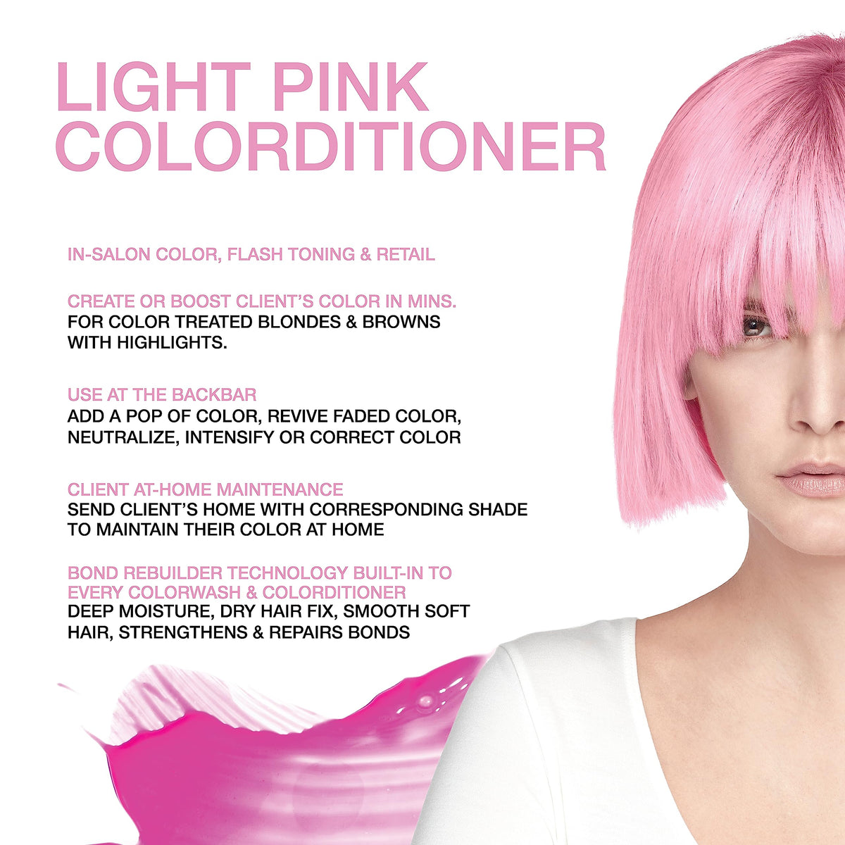 Celeb Luxury Viral Light Pink Colorditioner back view showing ingredients