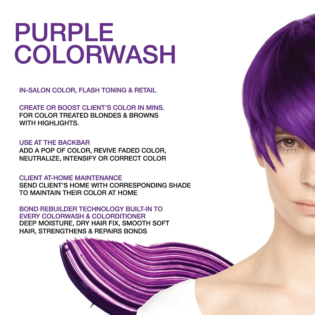 Celeb Luxury Viral Purple Colorwash back view with ingredients list