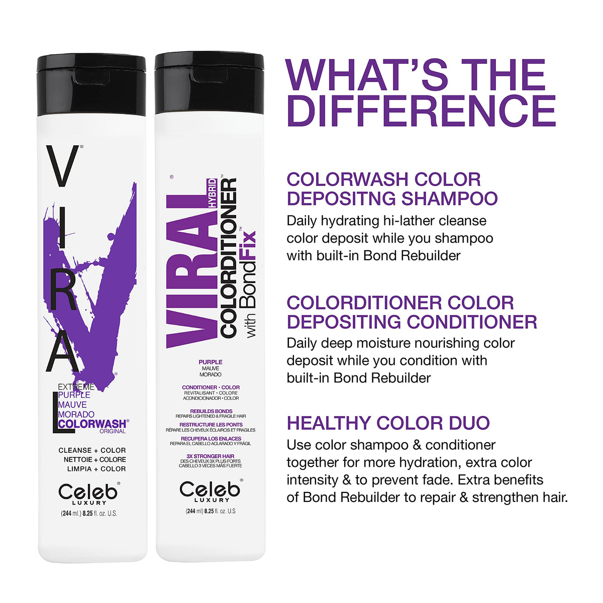 Celeb Luxury Viral Purple Colorwash packaging details