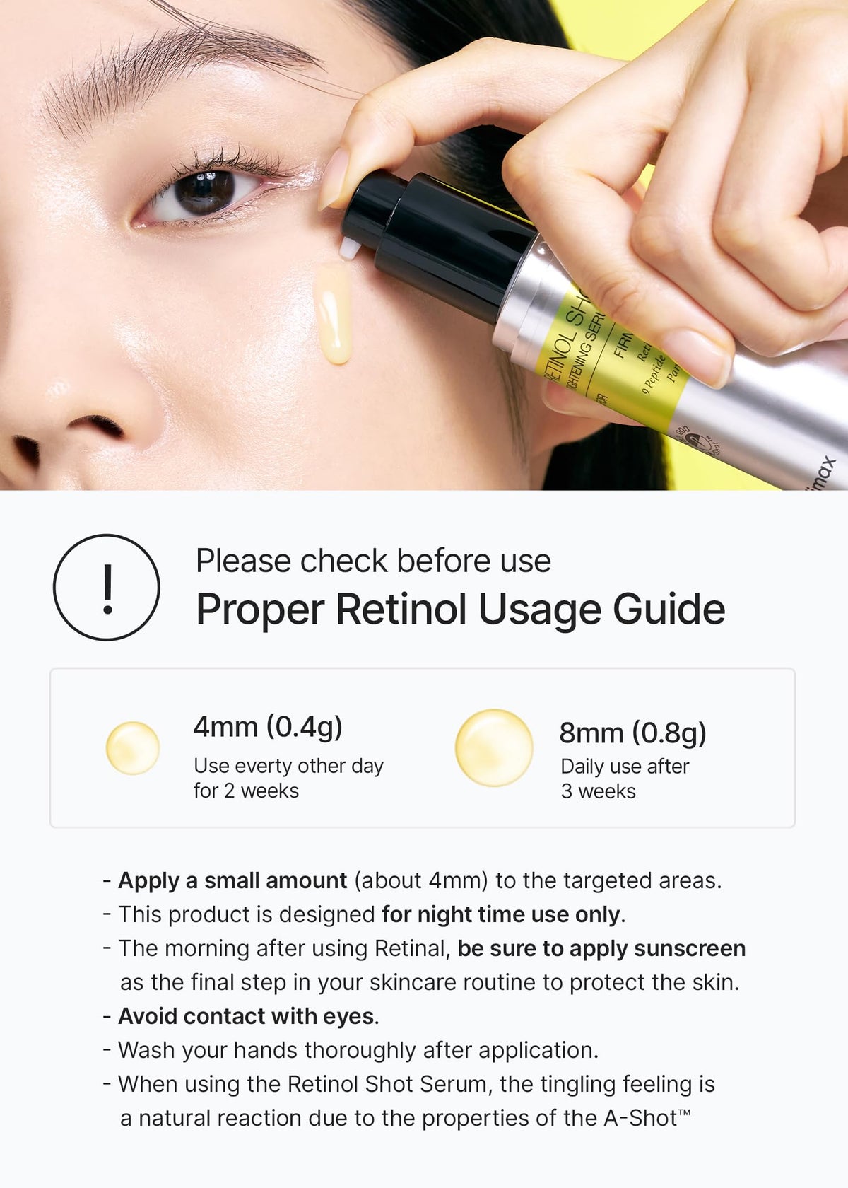 celimax The Vita A Retinol Shot Tightening Serum with other skincare products