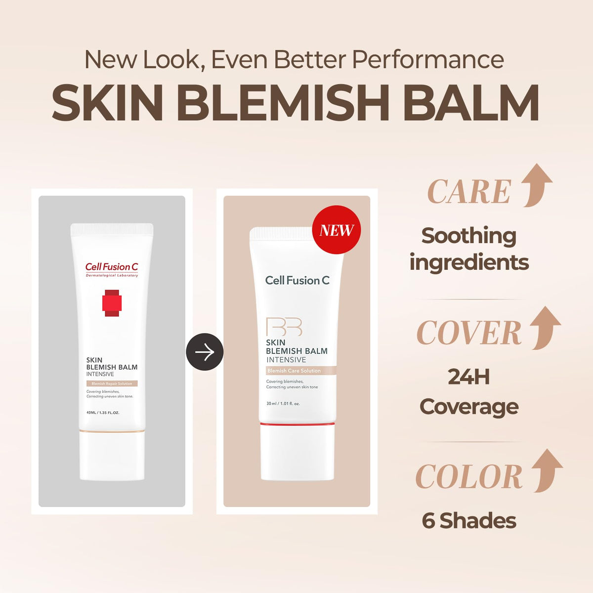 Cell Fusion C Skin Blemish Balm No.27 Hazel Medium in a beauty setup