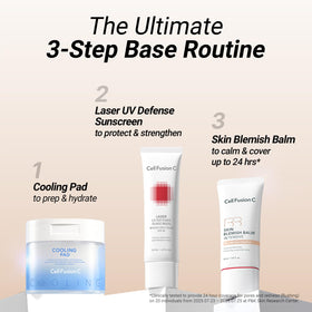 Cell Fusion C Skin Blemish Balm No.27 Hazel Medium with makeup brushes