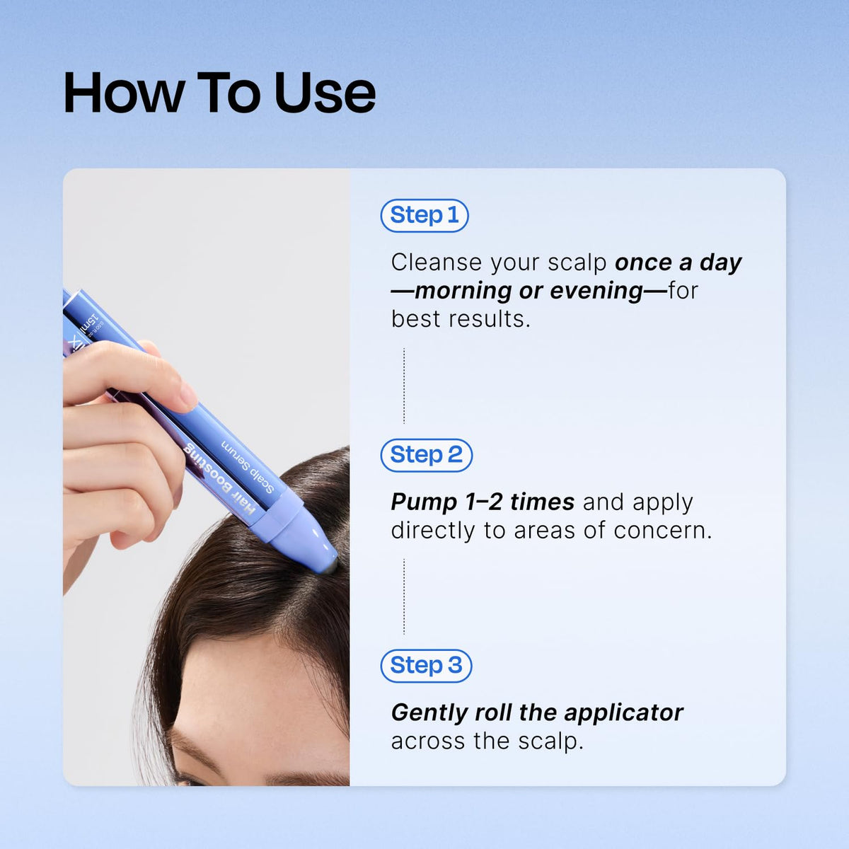Celladix Hair support Scalp Serum texture on hand