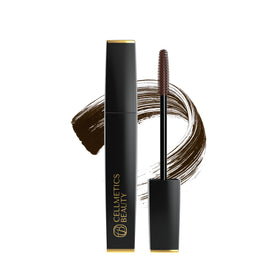 CELLMETICS BEAUTY Mascara for Older Women 60 Plus, Brown front view