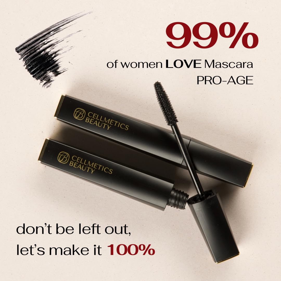 CELLMETICS BEAUTY Mascara showing no clumps on lashes