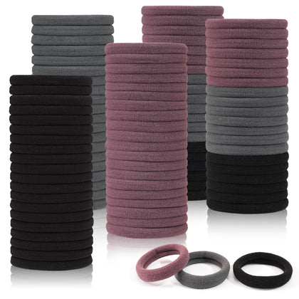 CÉLLOT 100PCS Elastic Hair Ties in assorted colours front view
