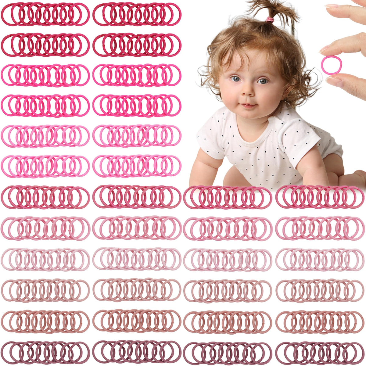 CÉLLOT 360PCS Small Hair Ties assorted colours front view