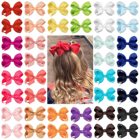CÉLLOT 40Pcs hair bows assorted colours front view