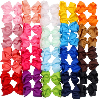 CÉLLOT 40PCS hair bows in assorted colours front view