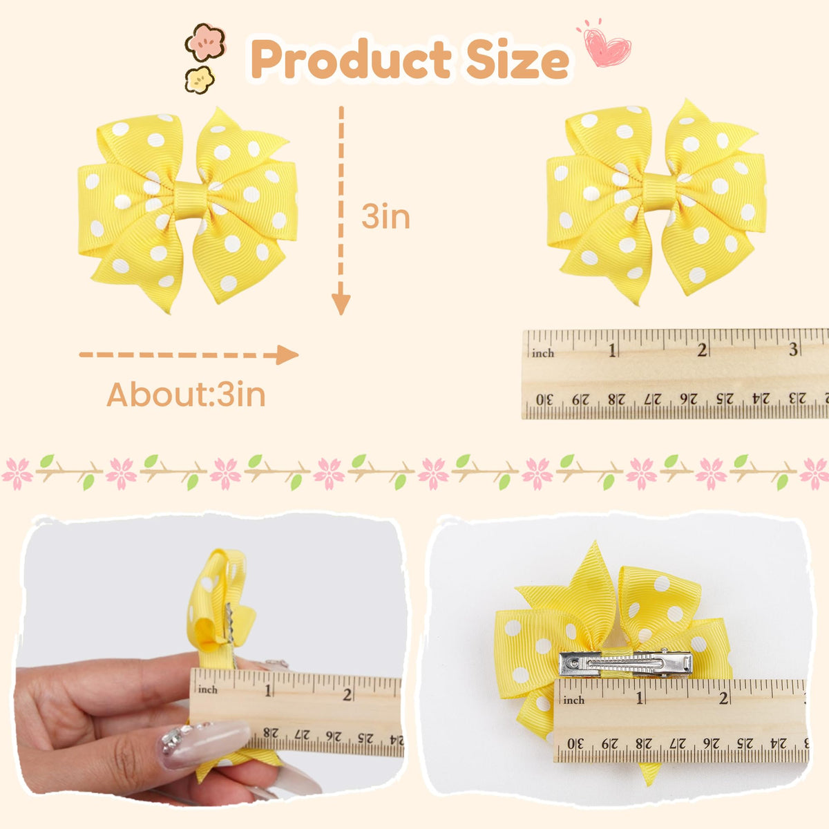 CÉLLOT hair bows displayed on a white background