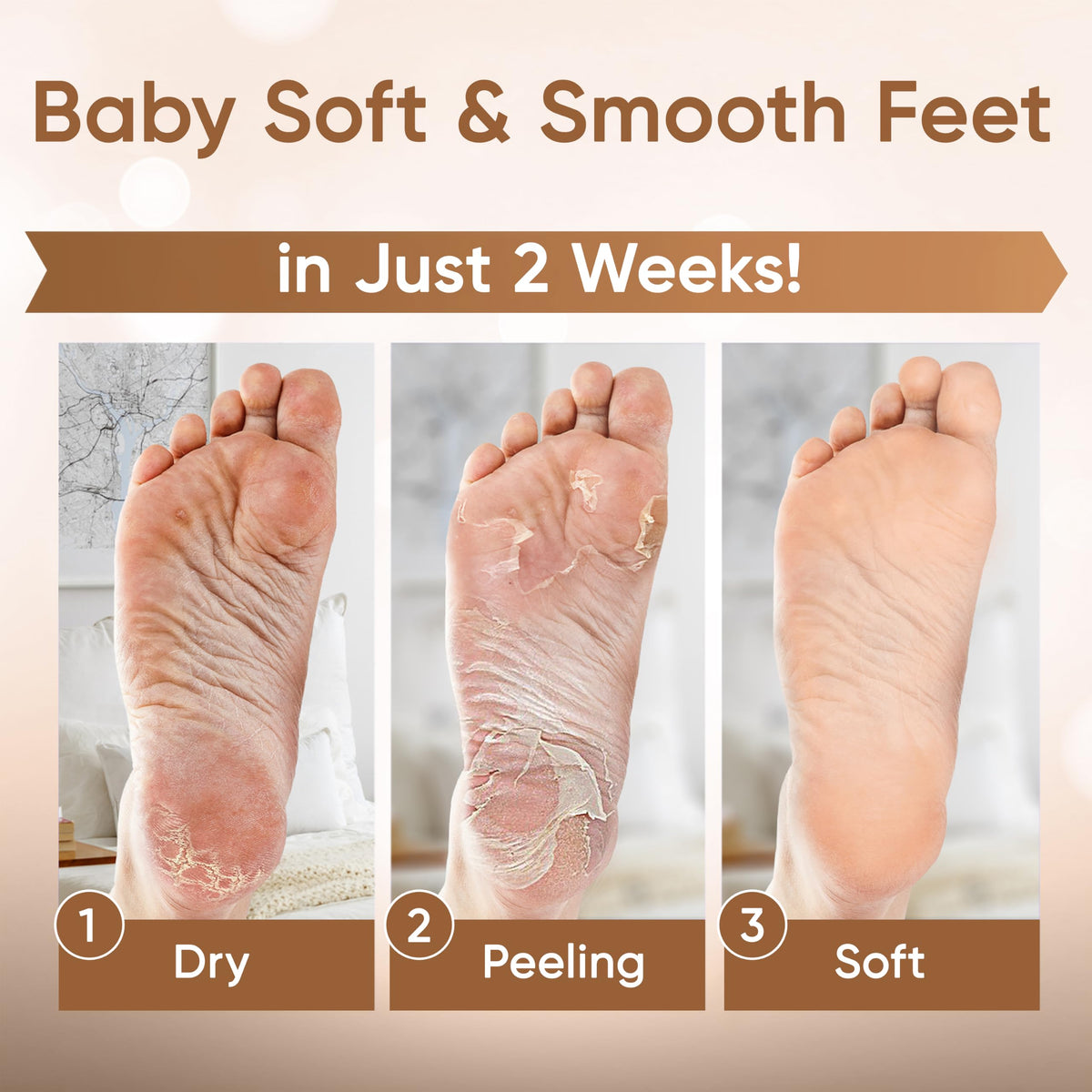 CÉLOR Foot Peel Mask ingredients list on the back of the packaging