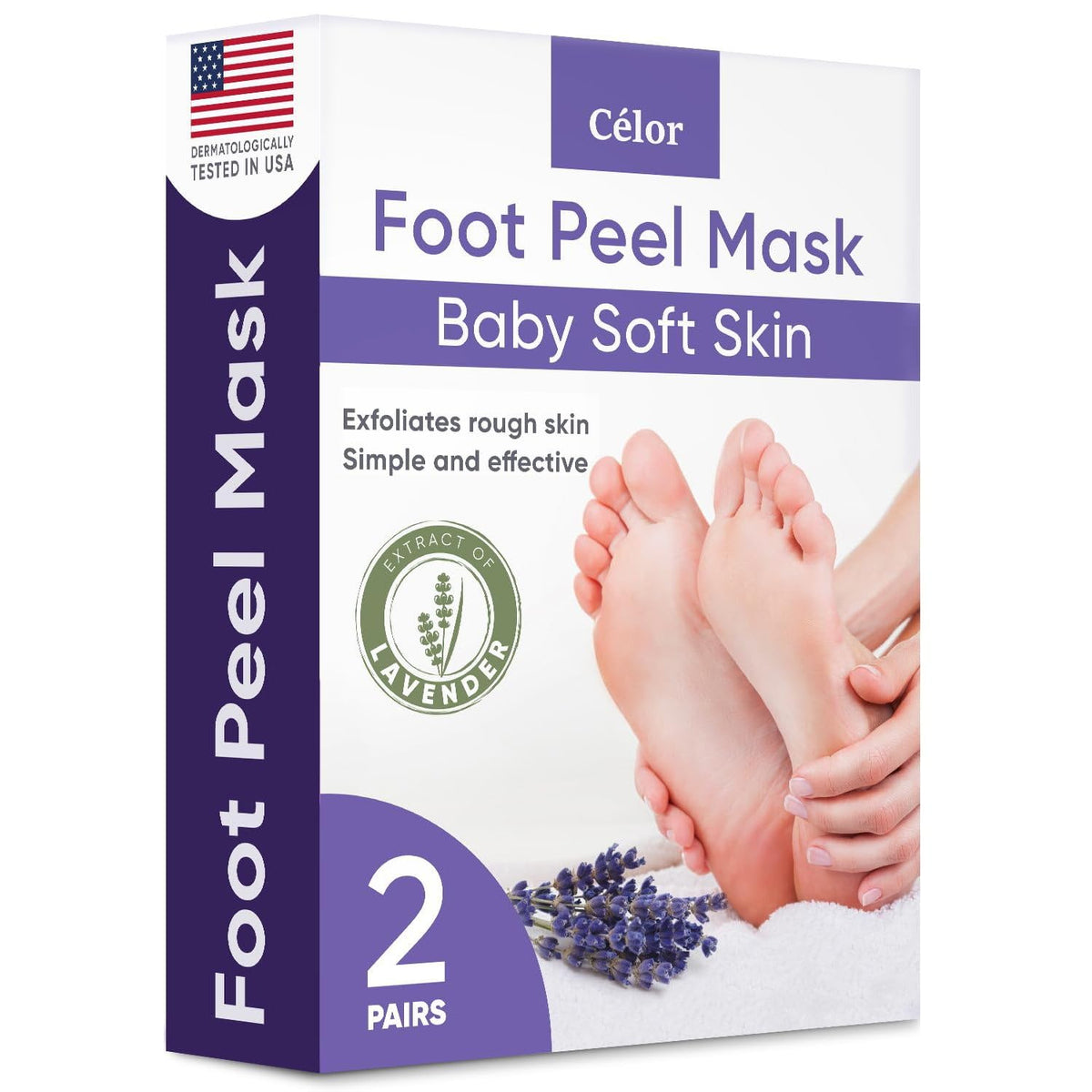 CÉLOR Foot Peeling Mask close-up showing texture