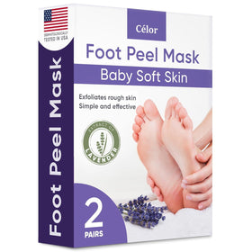 CÉLOR Foot Peeling Mask close-up showing texture