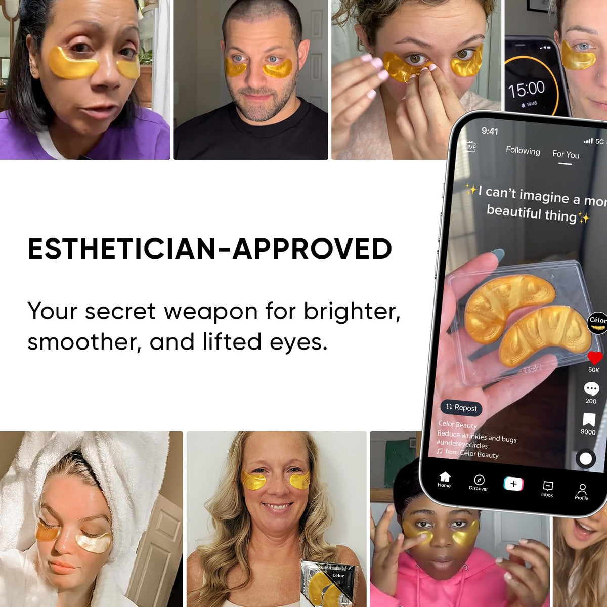 CÉLOR Under Eye Patches with ingredients list