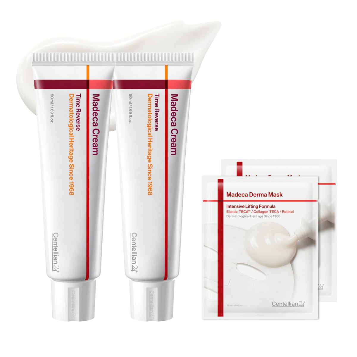 CENTELLIAN 24 Time Reverse Signature Edition cream and masks front view