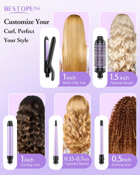 Ceramic flat iron included in BESTOPE PRO set