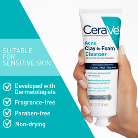 CeraVe Acne Cleanser packaging display