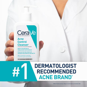 CeraVe Acne Control Cleanser 8 oz back view with ingredient list