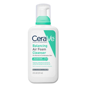 CeraVe Air Foam Face Wash 8oz front view with pump