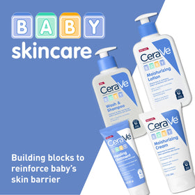 CeraVe Baby 2-in-1 Wash & Shampoo 16oz with ingredients list