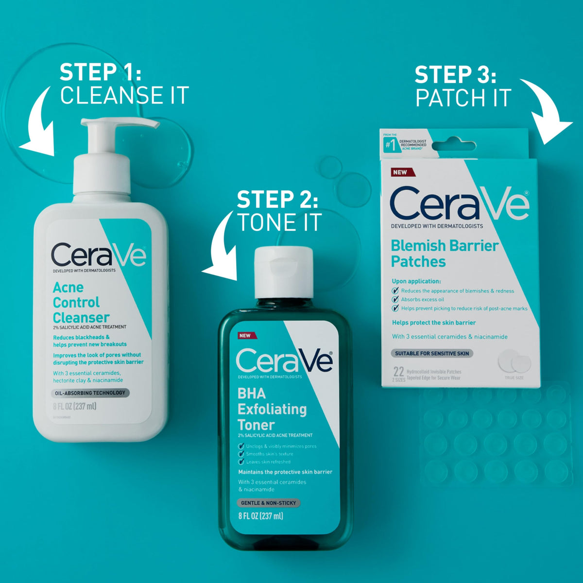 CeraVe Blemish Patches showing different sizes available