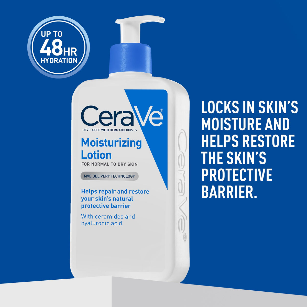 CeraVe Daily Moisturizing Lotion with skincare products