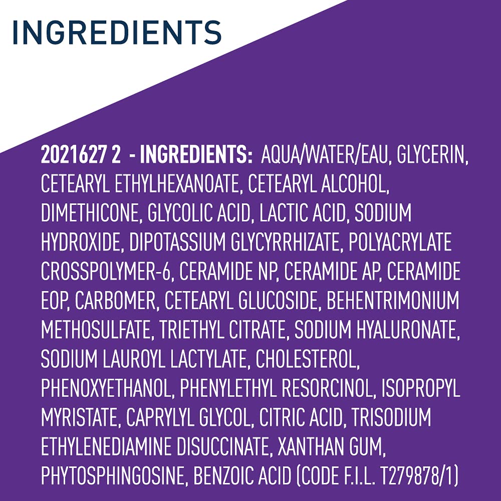 CeraVe Exfoliating Night Serum 17oz ingredients list