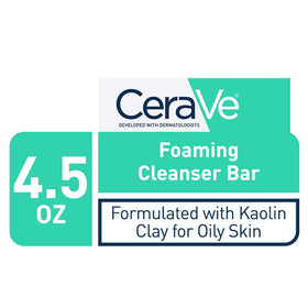 CeraVe Foaming Cleanser Bar ingredients list on packaging