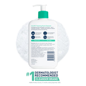 CeraVe Foaming Facial Cleanser in bathroom setting