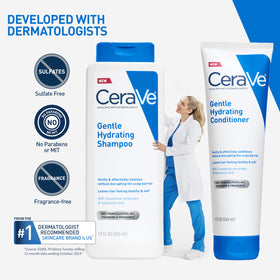 CeraVe Gentle Hydrating Conditioner 290g on vanity