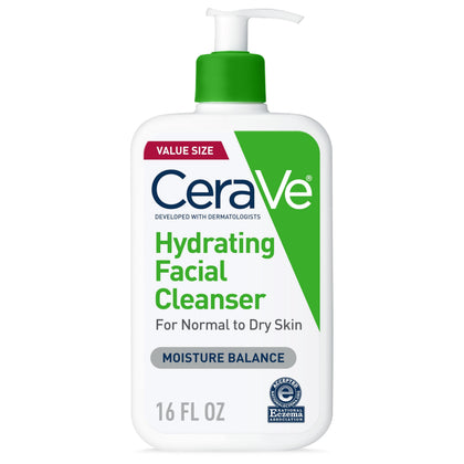 CeraVe Hydrating Cleanser 16oz front view with pump