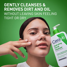 CeraVe Hydrating Cleanser 8oz back view showing ingredients