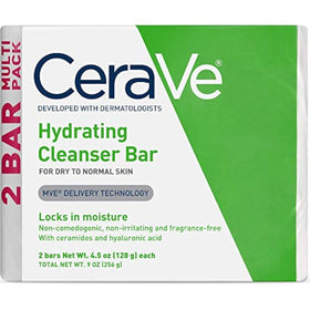 CeraVe Hydrating Cleanser Bar front view with packaging