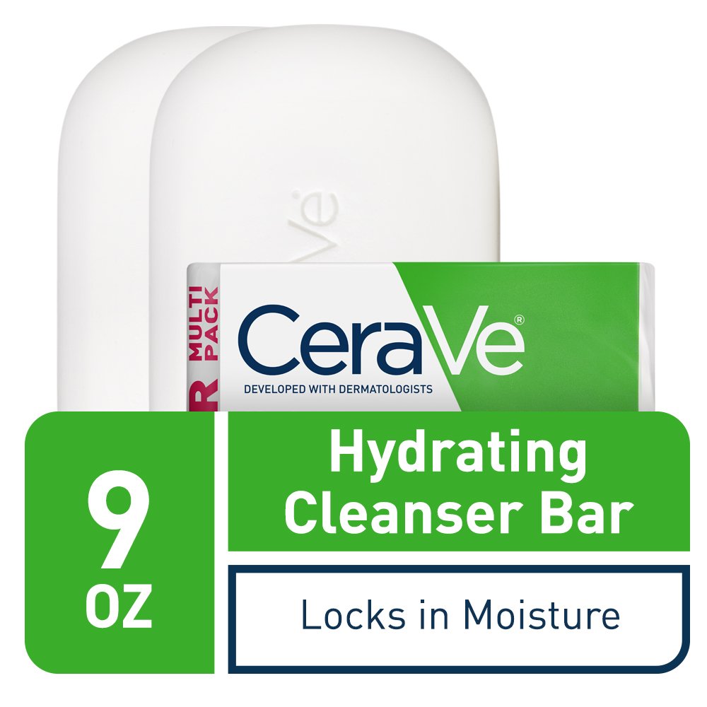 CeraVe Hydrating Cleanser Bar showing texture