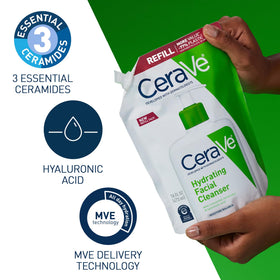 CeraVe Hydrating Cleanser ingredients list on packaging