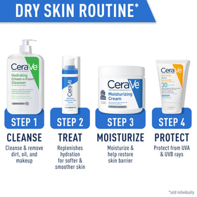 CeraVe Hydrating Cream To Foam Cleanser 8oz side view