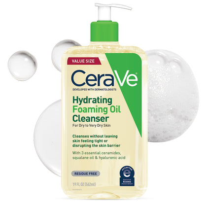 CeraVe Hydrating Foaming Oil Cleanser 19oz front view