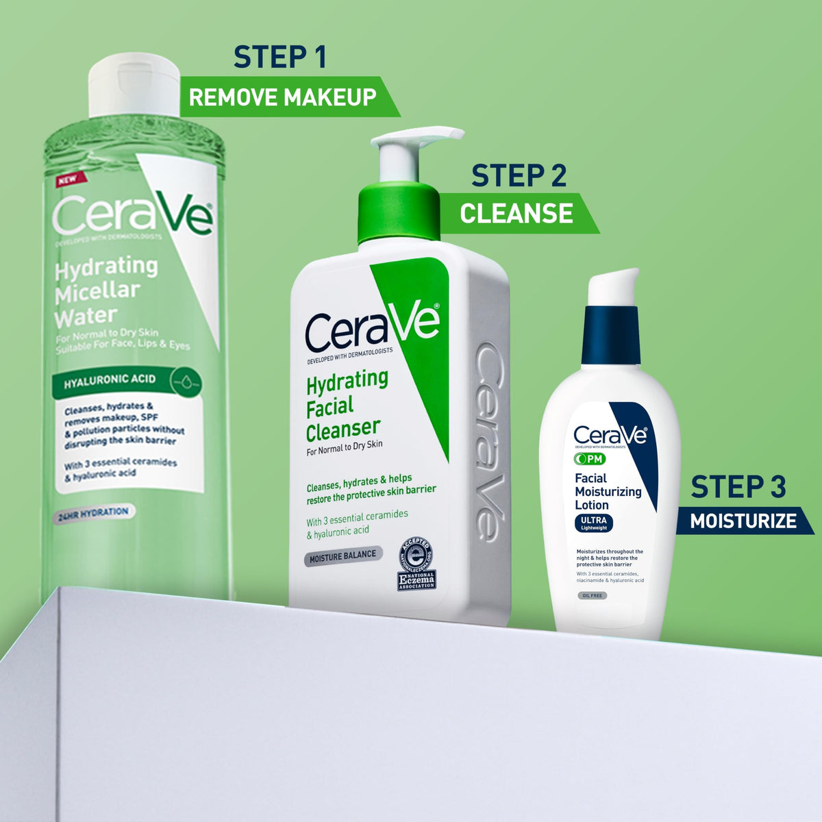 CeraVe Hydrating Micellar Water 13oz packaging details