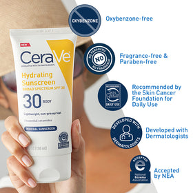 CeraVe Hydrating Mineral Sunscreen SPF 30 5oz side view
