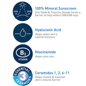 CeraVe Hydrating Mineral Sunscreen SPF 50 2.5oz back view