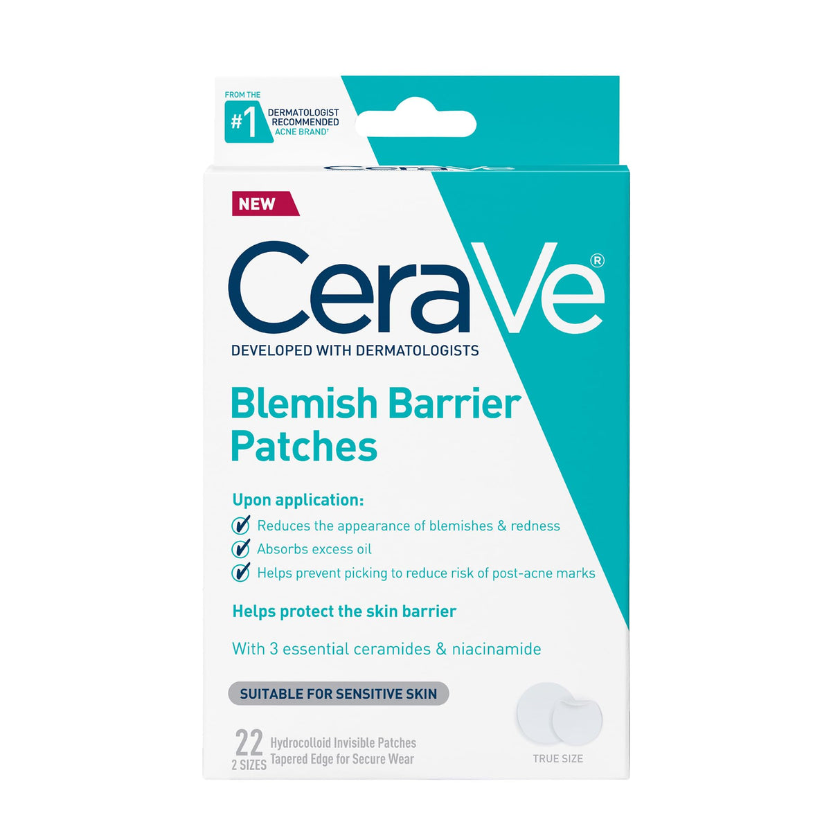 CeraVe Hydrocolloid Blemish Patches 22ct front view