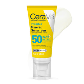 CeraVe Invisible Mineral Sunscreen SPF 50 front view packaging
