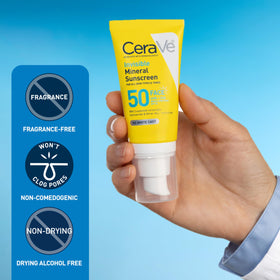 CeraVe Invisible Mineral Sunscreen SPF 50 lifestyle use